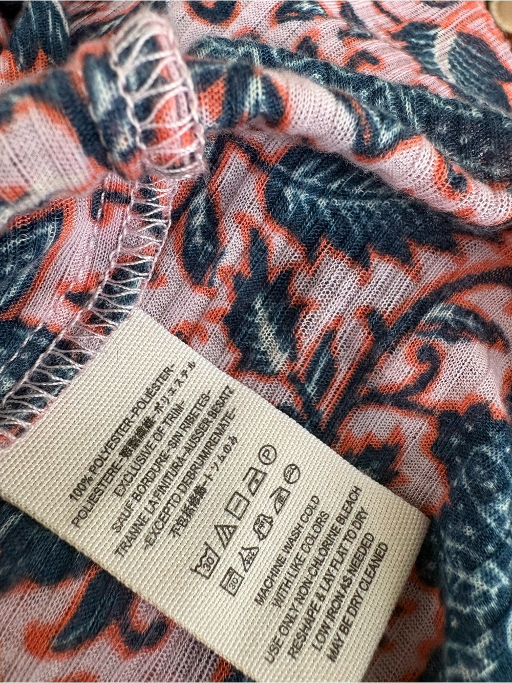 Free People in Blue, Pink & Coral Boho Peasant Dress Size XS - Picture 9 of 9